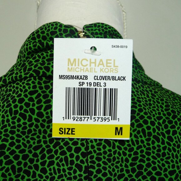 MK Green Cheetah Print Top Size MEDIUM - Picture 7 of 10